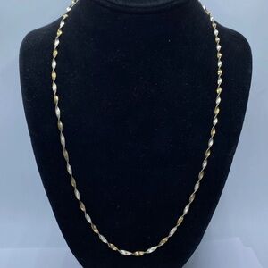 Gold and Silver Twist Vintage  Necklace
